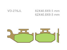 VESRAH Тормозные колодки VD-276JL