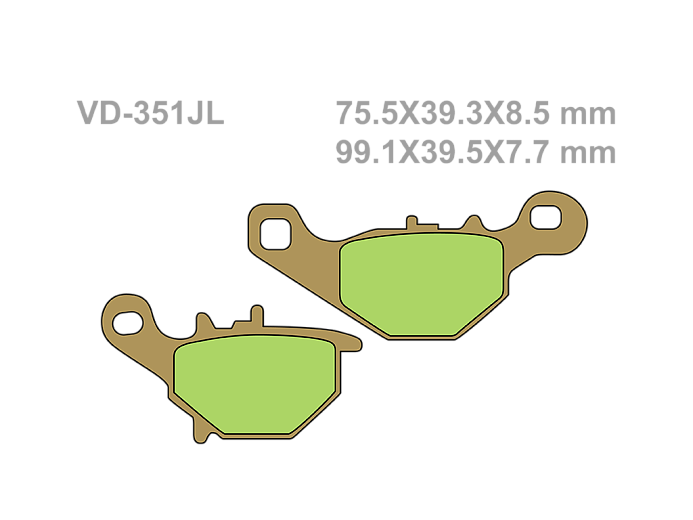 VESRAH Тормозные колодки VD-351SJL