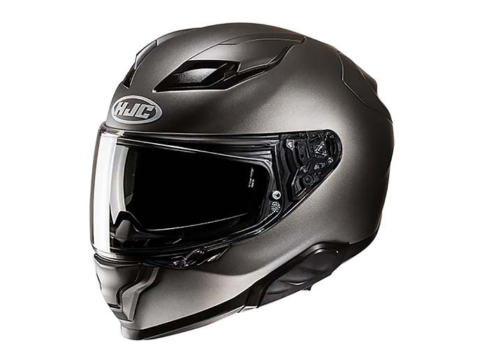 Мотошлем HJC F71 SEMI FLAT BLACK TITANIUM XXL