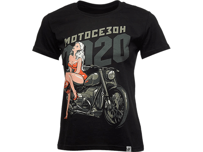 VolgaWear Футболка Мотосезон женск.черная XS