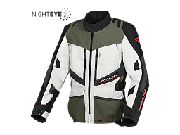Мотокуртка MACNA DOMANE ткань серая/зеленая L