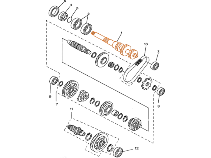 HISUN HS700ATV Main Shaft