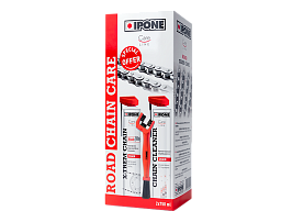 Набор для ухода за цепями IPONE ROAD IPONE (Смазка, очиститель, щетка)