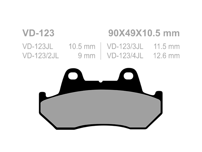 VESRAH Тормозные колодки VD-123JL