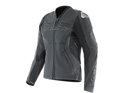 Мотокуртка кожаная женская DAINESE RACING 5 631 BLACK/BLACK перфорированная 38