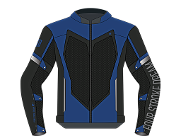 Мотокуртка ткань FSD JANO black/blue/grey L