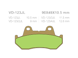 VESRAH Тормозные колодки VD-123/2JL