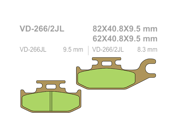 VESRAH Тормозные колодки VD-266/2JL