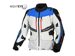 Мотокуртка MACNA DOMANE женская ткань светлосерая/синяя S