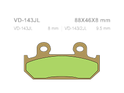 VESRAH Тормозные колодки VD-143/2JL