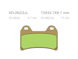 VESRAH Тормозные колодки VD-262/2JL