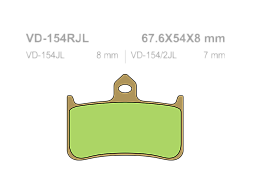 VESRAH Тормозные колодки VD-154RJL