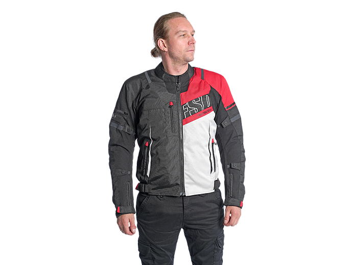 Мотокуртка ткань FSD TERRA 2.0 black/red/ice L