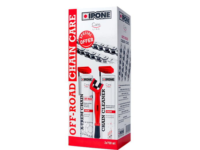 Набор для ухода за цепями IPONE OFF-ROAD IPONE (Смазка, очиститель, щетка)