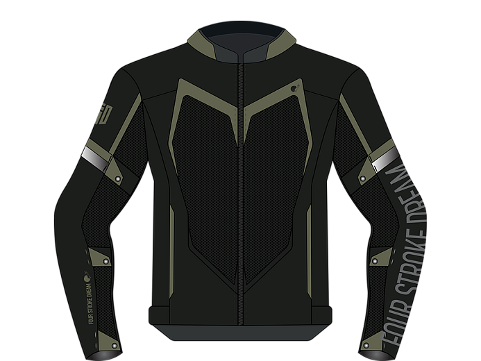 Мотокуртка ткань FSD JANO black/olive/grey L