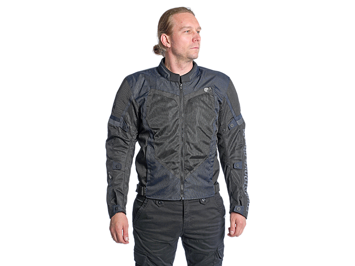 Мотокуртка ткань FSD JANO black/blue/grey L