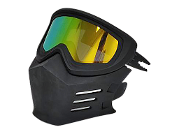 Очки с маской, комплект для шлема SIMPSON CHOPPER зеркальный золотой