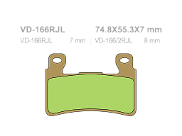 VESRAH Тормозные колодки VD-166RJL