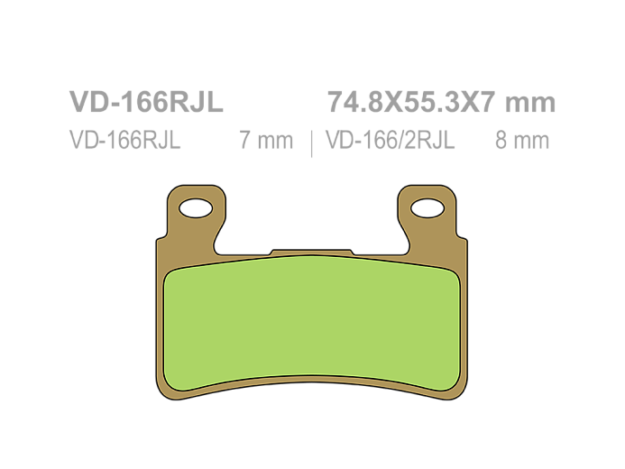 VESRAH Тормозные колодки VD-166RJL
