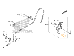 HONDA Ручка стояночного тормоза 47150-MCT-000