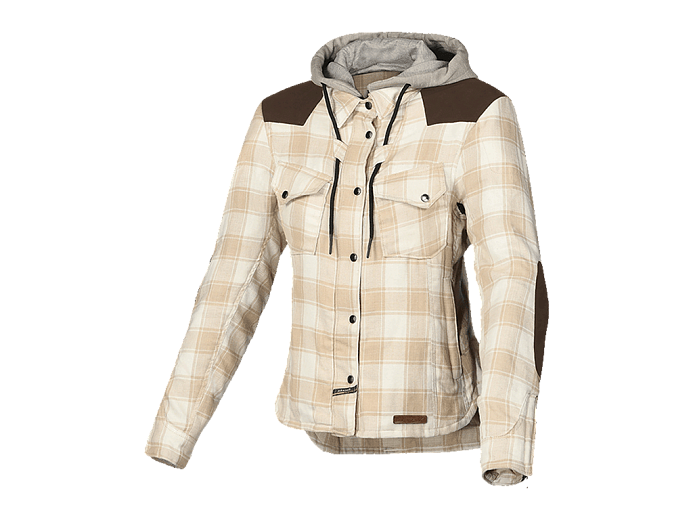 Рубашка MACNA INLAND женская бежевая клетка L