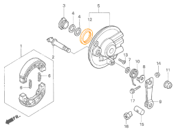 HONDA Сальник переднего тормозного барабана 91251-GC8-005