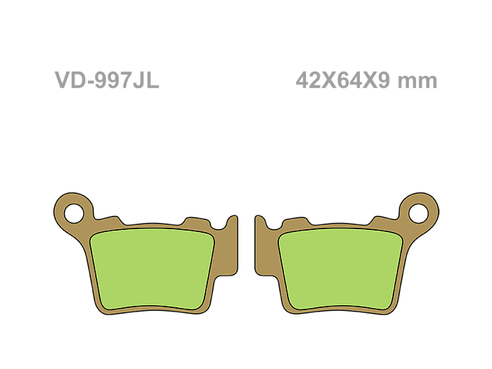VESRAH Тормозные колодки VD-997JL