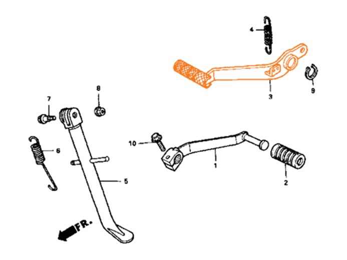 HONDA Педаль заднего тормоза 46500-GT4-000