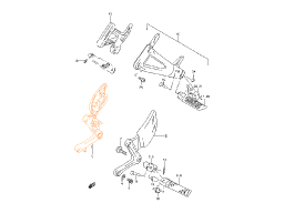 SUZUKI Кронштейн подножки правый 43511-33D00