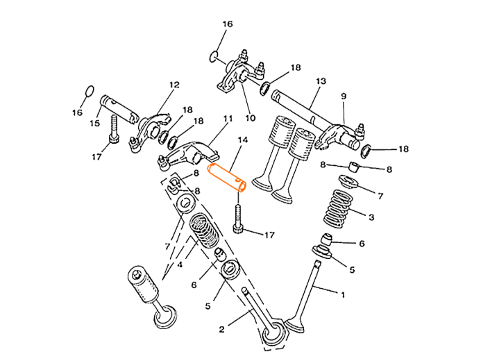 HISUN HS700ATV Вал выпускных рокеров III