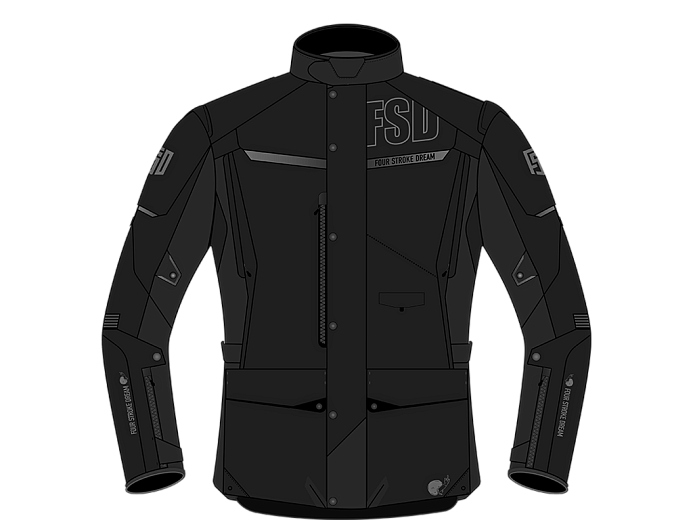 Мотокуртка ткань FSD JILE black L