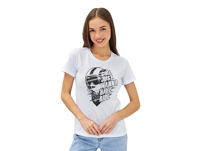 VolgaWear Футболка Girl женск.белая M