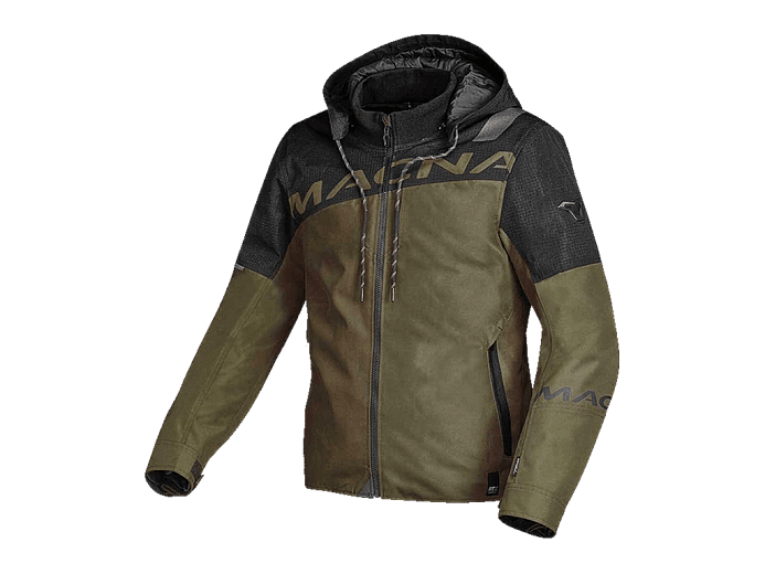 Мотокуртка MACNA RACOON ткань оливково-черная L