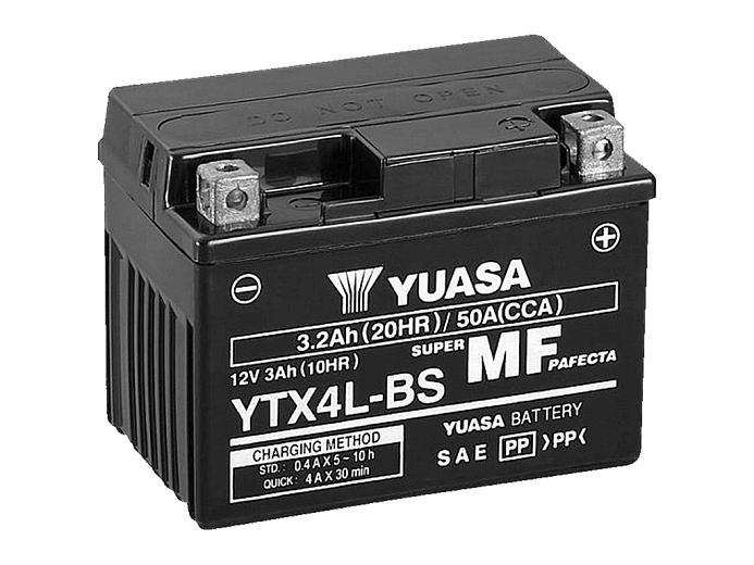 YUASA   Аккумулятор  YTX4L-BS с электролитом