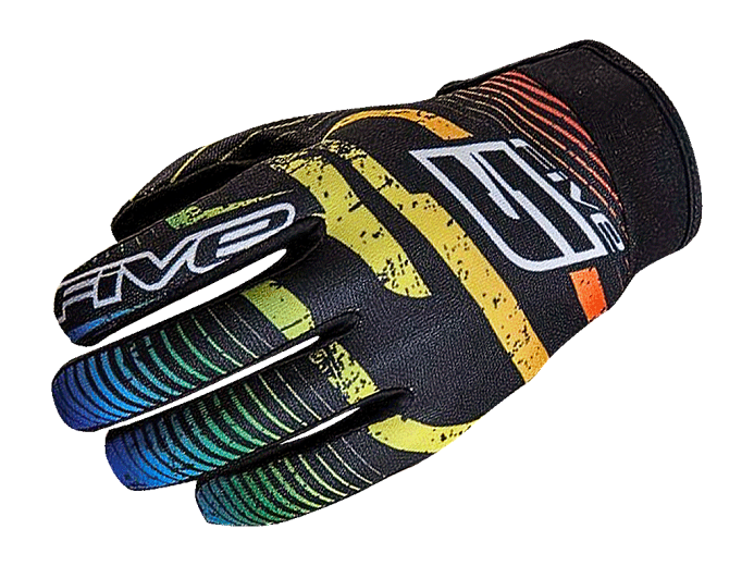 Мотоперчатки кроссовые FIVE PLANET FASHOIN logo rainbow 13/XXXL