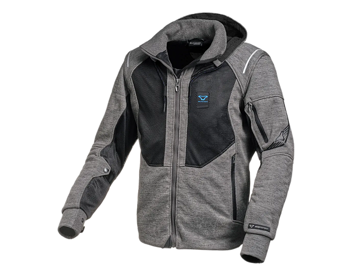 Мотокуртка MACNA BREEZE ткань серо-черная L