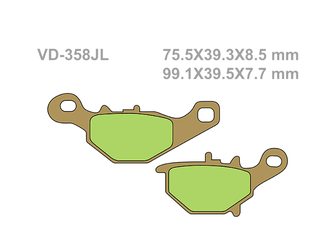 VESRAH Тормозные колодки VD-358JL