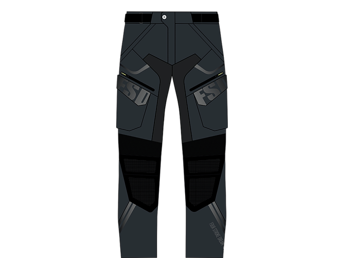 Мотобрюки ткань FSD INDIGO 2.0 black XXXL