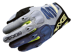 Мотоперчатки кроссовые FIVE E2 grey fluo yellow 10/L