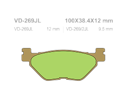VESRAH Тормозные колодки VD-269JL