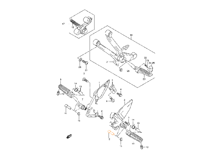 SUZUKI Штифт подножки 09208-08014-000