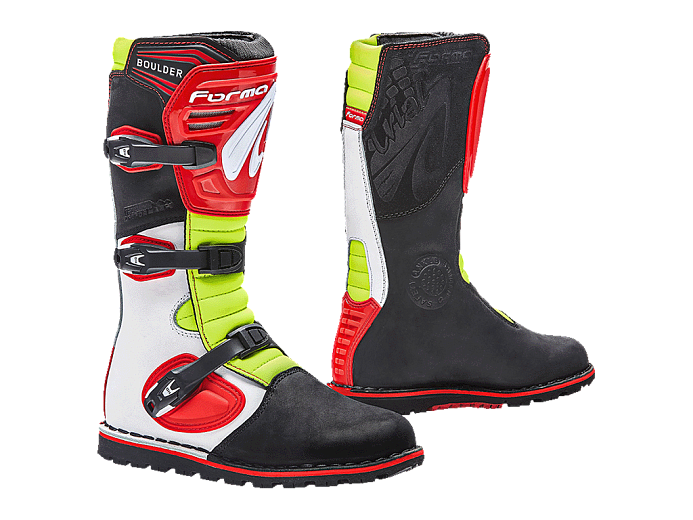 Кроссовые мотоботы FORMA BOULDER WHITE/RED/YELLOWFLUO 46