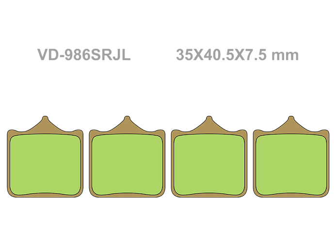VESRAH Тормозные колодки VD-986SRJL
