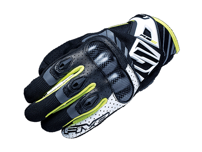Мотоперчатки FIVE RS-C GLOVE white/fluyellow 11/XL