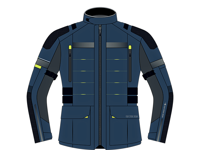 Мотокуртка ткань FSD TESLA 2.0 navy L