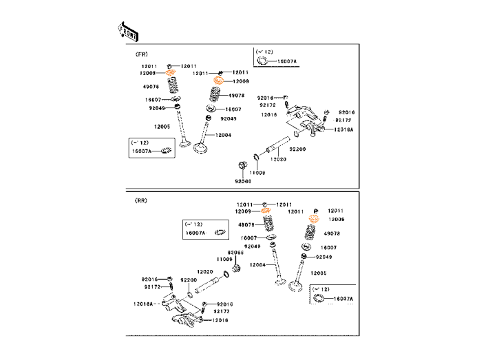 KAWASAKI Стопорная пружина 12009-1056