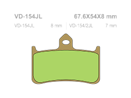 VESRAH Тормозные колодки VD-154/2RJL