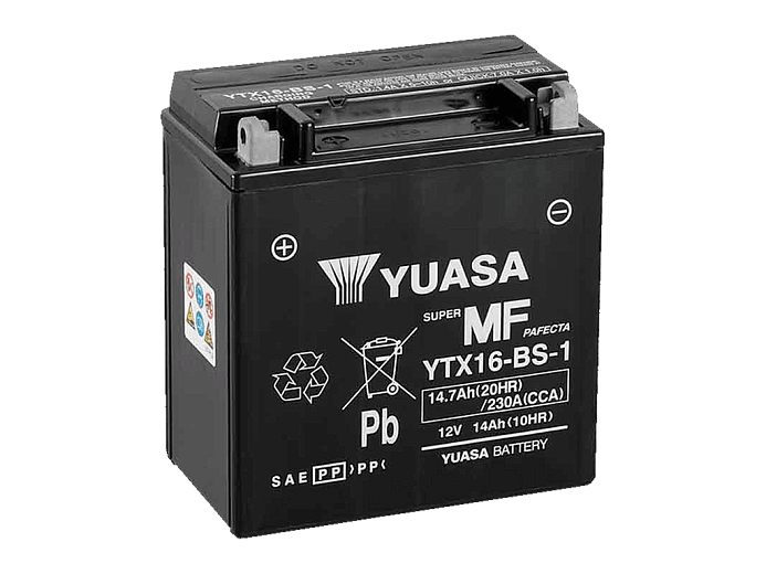 YUASA   Аккумулятор  YTX16-BS-1 с электролитом