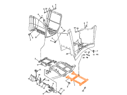 HISUN HS500ATV Подрамник подножки (L) 5416A-107D-0000