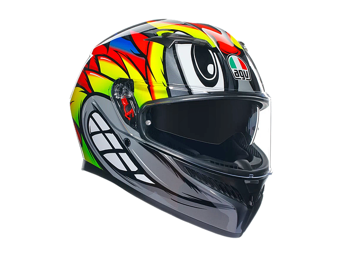 Мотошлем AGV K-3 E2206 BIRDY 2.0 GREY/YELLOW/RED XL